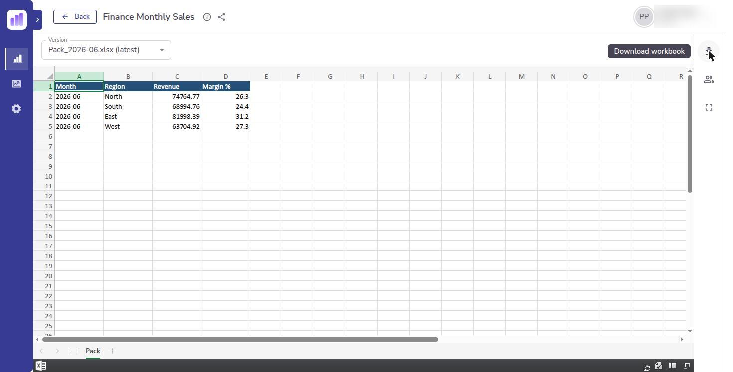 The Download workbook icon in the viewer toolbar